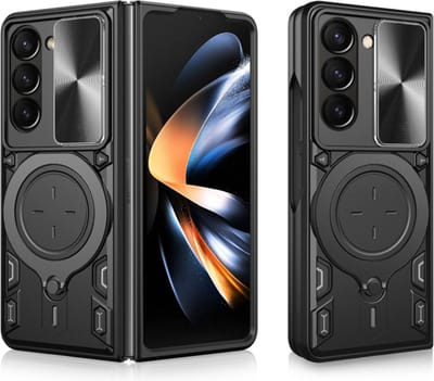 Hoesje geschikt voor Samsung Galaxy Z Fold 5 - Techsuit CamGuard Pro Back Cover - Zwart