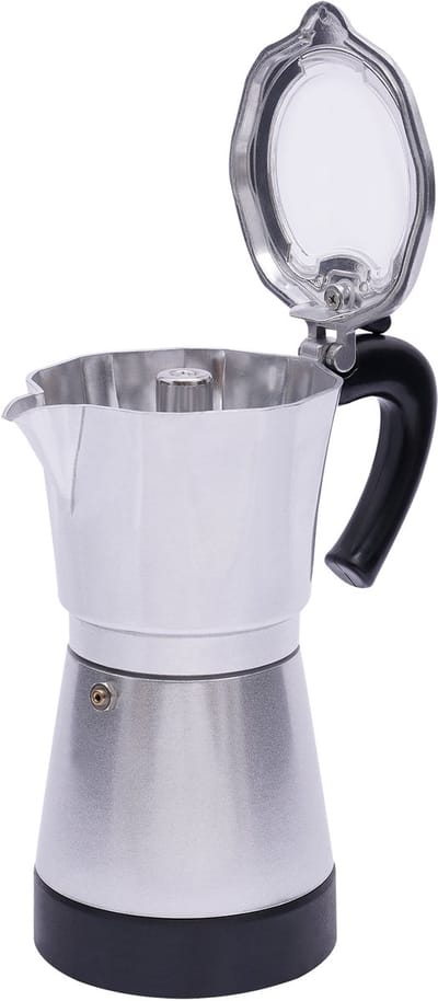 Espressomachine - Koffiezetapparaat - Italiaanse Koffie - Afneembare Basis - 300 ml - Zilver