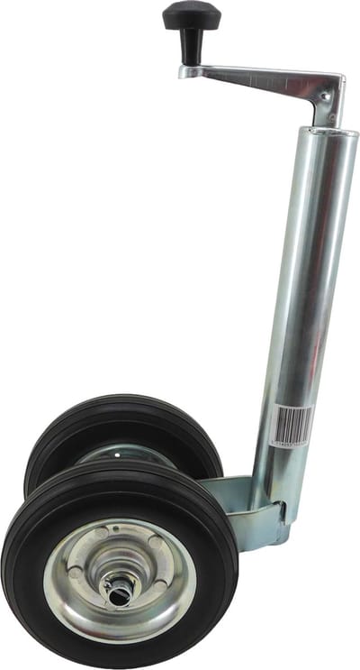 Neuswiel - Dubbel wiel - 48mm - Wiel PU - Stalen velg - Aanhanger neuswiel