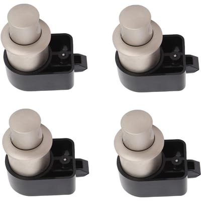 Serrure de meuble à bouton-poussoir Serrures métalliques à ouverture par pression pour épaisseur de porte 0,71 0,94 po Yachts Navires Camping-car Chromé Pearl Nickel