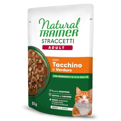 Voordeelpakket: 44x85g Natural Trainer reepjes in jus kalkoen natvoer voor katten