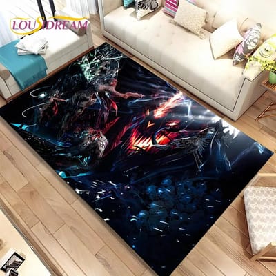 3D HD Diablo Game Gamer Cartoon Vloerkleed, Tapijt voor Thuis Woonkamer Slaapkamer Bank Deurmat Decor, Kinderspeel Antislip Vloermat 40x60cm(15x23in)