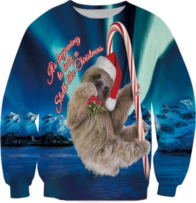 Looking a sloth like christmas - Luiaard Foute kersttrui - Maat: S - Kerstmis trui - Heren kersttrui - Dames kersttrui - Foute kersttruien - Kerst outfit - Kerstkleding - Lelijke kersttrui - Gekke kersttrui -