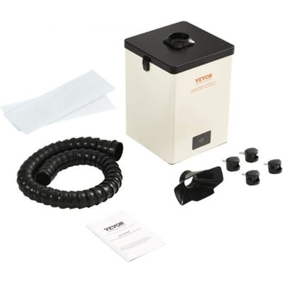VEVOR Soldeerrookafzuiger 150W Lasrookafzuiger 332 m³/u Mini Desktop Soldeerrookafzuiger 5800 tpm 3-traps filter Soldeerrookafzuiging voor soldeerstations en laswerkzaamheden