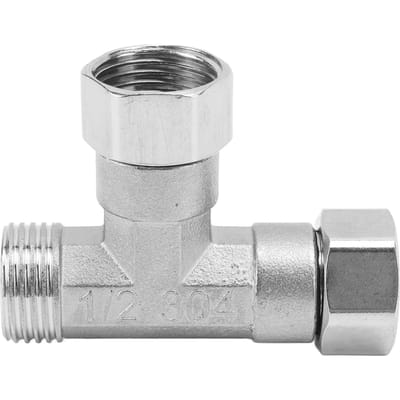 Raccord de tuyau en T à 3 voies en acier inoxydable 304, adaptateur de tuyau G1/2 pour eau et air 2