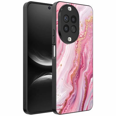Geschikt voor Huawei Nova 14 Telefoonhoesje met marmer opdruk - TPU backcover case marble design - Roze - Smartphonica geschikt voor Huawei Nova 14