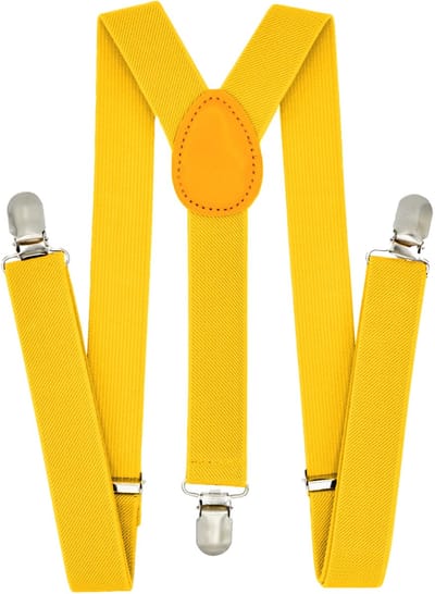 Bretels - Verstelbaar - Volwassenen - Suspenders - Broek ophouden Elastisch met clips - Geel - Jonyx