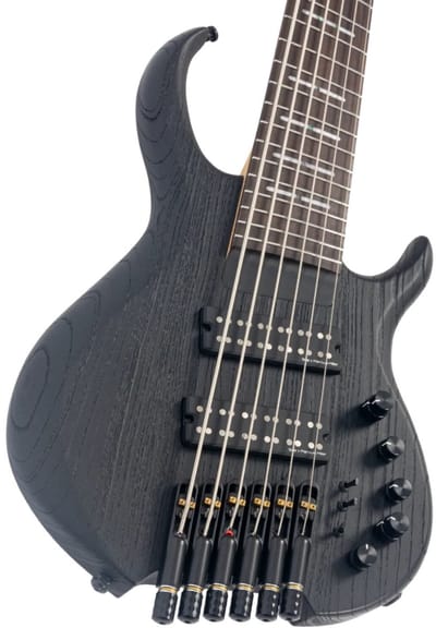 Sire Marcus Miller M6H 6-String Sandblasted Black 6-snarige headless elektrische basgitaar met gigbag