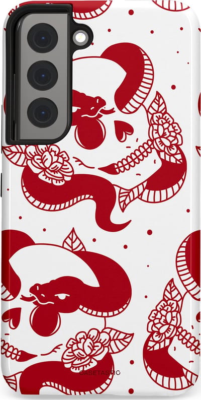 Casetastic Hoesje Geschikt voor Samsung S22 - Stijlvolle Beschermende Duo-layer Case - Beet van de nacht