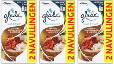 Glade Touch & Fresh Sensual Sandalwood & Jasmine - Luchtverfrissers - duo navullingen 2 x 10 ML - 3 x (6x10 ml)