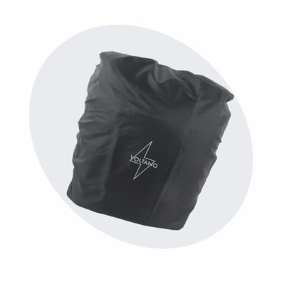 Voltano Regenhoes Enkele Fietstas / Rugtas - 18-30 Liter - 100% Waterdicht - Fietstashoes Zwart - Rugtashoes