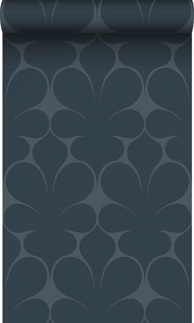 Origin Wallcoverings behang ornamenten donkerblauw - 50 x 900 cm - 347925