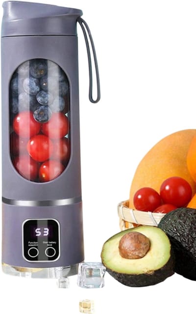 Draagbare Blender - On the Go Mini Juicer – Multifunctionele USB Oplaadbare Persoonlijke Blender met Verborgen Messen en Eenvoudige One-Touch Bedieningen - Paars