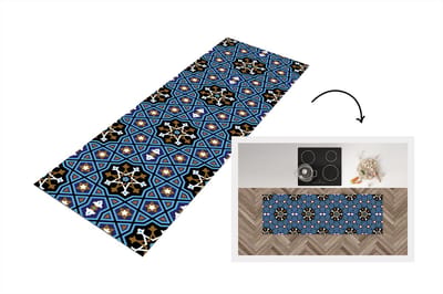 Keukenloper - Loper keuken - Mozaïek - Azië - Patronen - 150x50 cm - Keukenloper vinyl