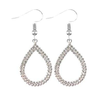 Zilver Strass oorbellen - Oana - Charme Bijoux