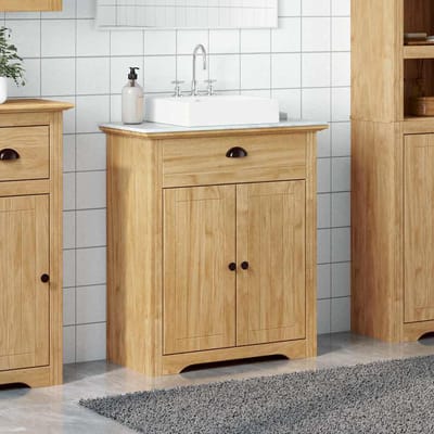 vidaXL - Badkamerkast - BODO - Honing - bruin - 70 - x - 35 - x - 80 - cm - Bewerkt - hout