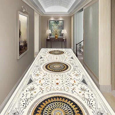 Luxe Lange Gangtapijt in Europese Stijl Hotel Lopers Doorgang Pluisvrij Tapijt Decoratie Trappen Entree Antislip Vloermatten 90x300cm 35.4x118in