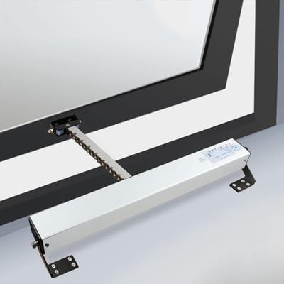 Elektrische Raamopener - Kettingopener - Automatische Ventilatie - Dubbellaags Kettingontwerp - 300-900 mm Slag - Zilver