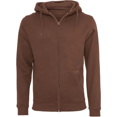 Build your Brand Heavy Zip Hoody BY012 - BARK - M