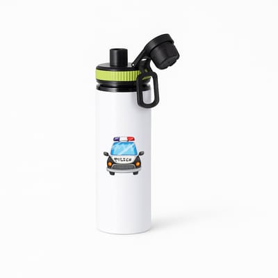 Hacebo® - Politiewagen waterfles met draaidop groen - Politie - Politieagenten - hulpdiensten - handhaving - water fles - 850ML
