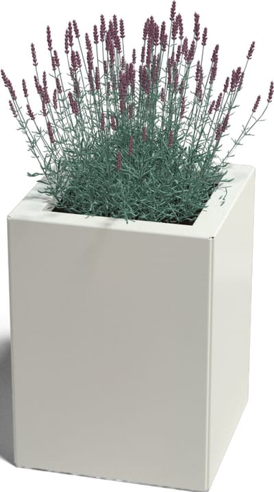 Gepoedercoat staal - plantenbak - Vierkant - 30x30x30cm - Zwart - Zonder bodem - MySteel