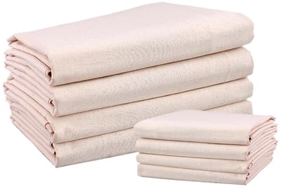 Dailygoods- Filterdoek 3 Stuks - Katoenen Chiffon - 40x40cm/50x50cm/60x60cm - Herbruikbaar - Voedselveilig - Ideaal voor Koken - Kaasdoek