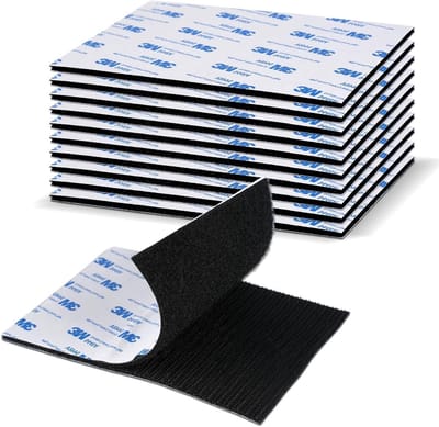 Herbruikbare Zware Dubbelzijdige Tape 10 cm x 15 cm - 10 Paar voor Klussen, Creatieve Projecten en Thuisgebruik, Zwart
