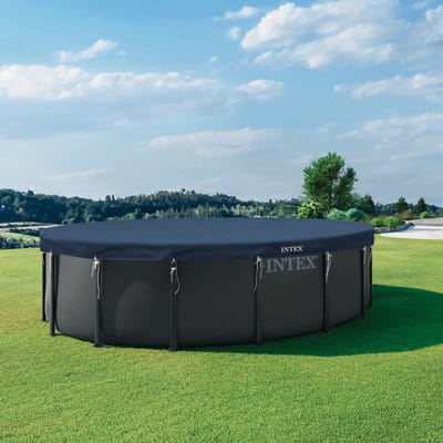 INTEX Zwembadcover Ø488 x 20 cm Rond PVC en PET