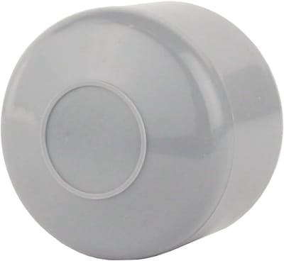 Ronde paaldoppen afdekkappen voor hekpalen grijs 51 mm 10 stuks