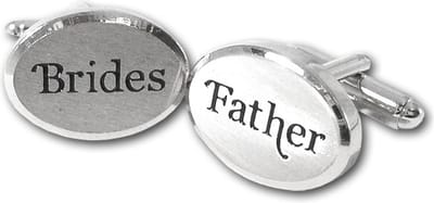 Sophos Lifestyle Manchetknopen ovaal "Brides Father" (vader van de bruid)