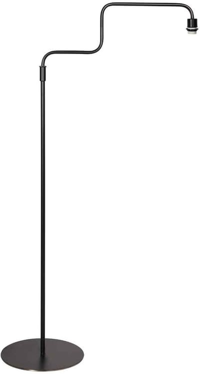 Zwarte vloerlamp Bloeba 4141ZW van Steinhauer - Draaibaar en uitschuifbaar, hoogte verstelbaar van 150-165 cm, E27 fitting, trendy design voor binnengebruik