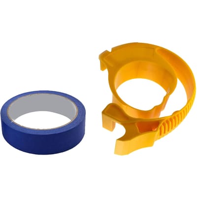 Masking Tape en Dispenser Set 25 mm Breedte Zacht Waterdicht Sterk Plakkerig Schilderstape met orange
