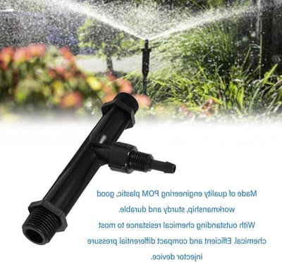 Irrigatiesysteem voor de tuin met Venturi-fertilisatorinjector en mengbuis voor optimale plantengroei, geschikt voor 1/2", 3/4" en 1" aansluitingen, ideaal voor landbouw en tuinieren