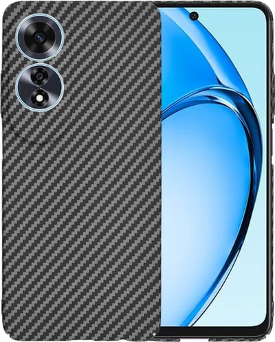 Hoesje geschikt voor Oppo A60 4G - Techsuit Carbonite FiberShell Carbon Back Cover - Zwart