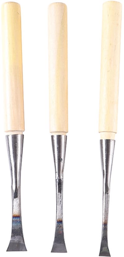 Houtbewerkingsgereedschap: beitels, wortelsnijders, lepelvormige beitels van 10/15/20 mm Geschikt voor houtsnijden en uithollen.