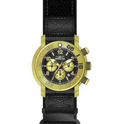 Invicta Coalition Forces 50098 Herenhorloge - Quartz Uurwerk - Roestvrij Staal met Zwarte Wijzerplaat - 50 mm