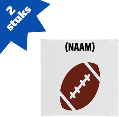 Akyol - rugbybal met eigen naam brillendoekjes - Rugby - mensen die houden van rugby - gepersonaliseerde - sport - rugby liefhebbers - verjaardagscadeau - kado - gift - geschenk - verrassing - 17,8 bij 17,8 cm - 2 stuks