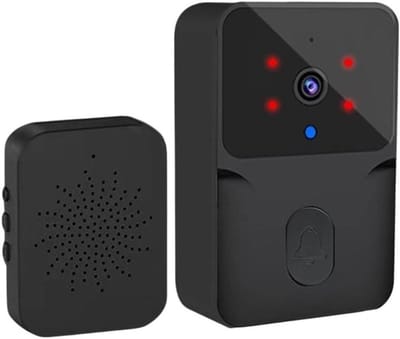 Videodeurbel - Slimme Deurbel Camera - Beveiliging Thuis - Spraakwisselfunctie - 10 x 9 x 4 cm - Zwart