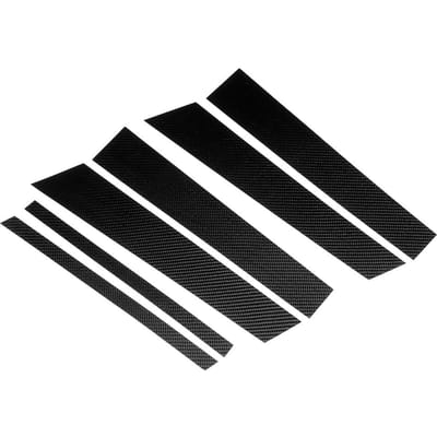 Ensemble de 6 pièces Garniture de Pilier B Fibre de Carbone Cache Extérieur Décoration Compatible pour X1 E84 2011‑2015 black