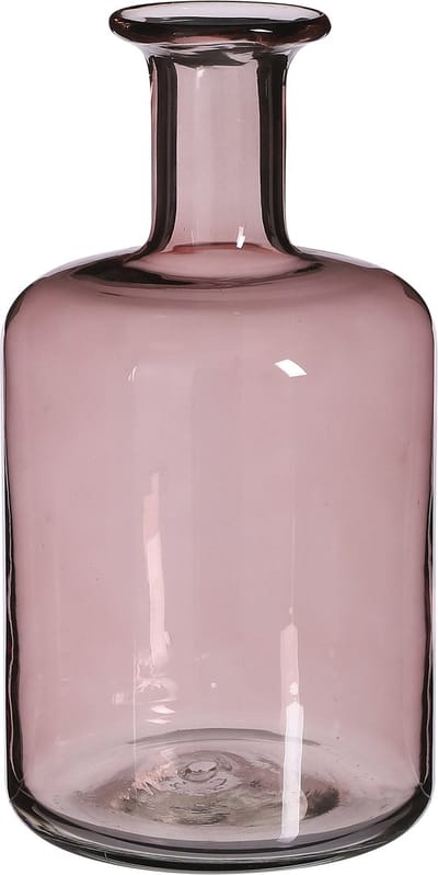 Mica Decorations Regal Fles Vaas - H30 x Ø16 cm - Glas - Roze