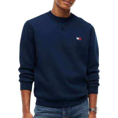 Tommy Jeans Trui Tjm Reg Badge Crew Ext Dm0dm23607 C1g Dark Blue Mannen Maat - L