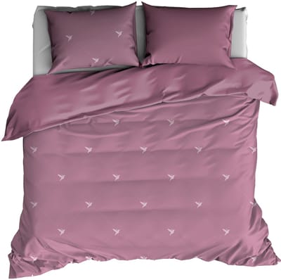 De Witte Lietaer Dekbedovertrek Katoen Flanel Piper - Lits Jumeaux - 240 x 220 cm - Roze