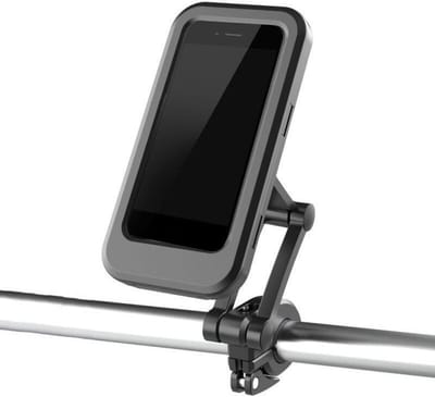 DrPhone FTH1  – Fiets/Motor Telefoon Houder – Ingebouwde Magneet – Waterdicht – 360 Graden Draaibaar – Geschikt tot 6.7 inch - 22-28mm - Zwart
