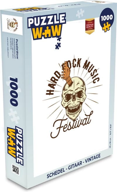 Puzzel Spreuken - Quotes - 'Hard rock music festival' - Vintage - Legpuzzel - Puzzel 1000 stukjes volwassenen