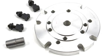 HBM Aluminium Flens voor 100 en 125 mm Klauwplaat DIN 6350
