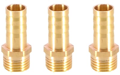 Dailygoody - Messing Fitting - Prikkeldraad Slang Koppeling - 10mm tot 1/4" - Mannelijke Draad - Geschikt voor lucht, water en gas - Messing