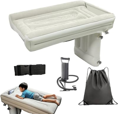 Opblaasbaar Bed - Luchtmatras Auto - Reizen Comfort - Draagbare Oplossing - 31.5x19.69x16.54 Inch - Grijs