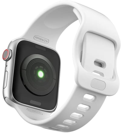 Smartwatch bandje - Apple Watch 38mm 40mm - wit siliconen - sportief ontwerp