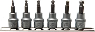 BGS Dopsleutelbitset 3/8 INBUS met kogelkop 3 - 8 mm, 6 delig