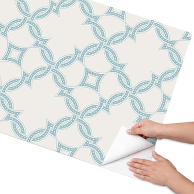 Coloray Meubel Wrap Folie - Romig Meubelfolie - 75x150 cm - Wrapfolie Keuken Geometrische ornamenten - Decoratiefolie - Geometrische Meubelfolie - Meubel Wrap Folie - Woonkamer decoratie - Achtergronden en patronen